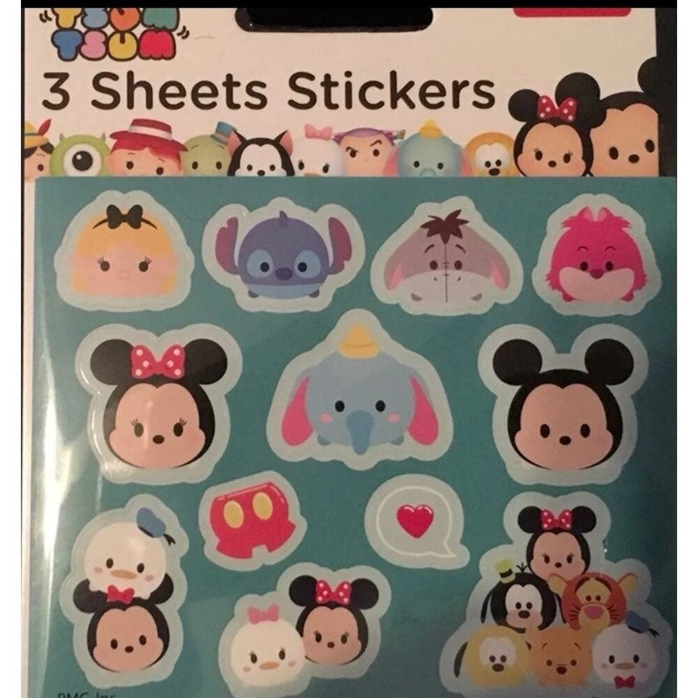 Disney Tsum Tsum 3 sheet stickers